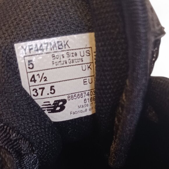 New Balance Youth Boys Black and White Football Cleats YF446MBK  Size 5W - Picture 9 of 13